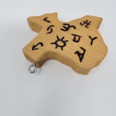 Handmade Wood Texas Ornament Rustic Decor Solid Wood 4in - Thumbnail 5