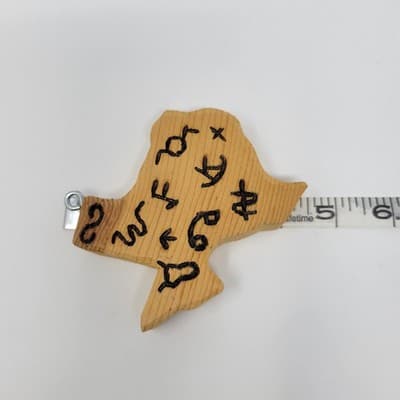 Handmade Wood Texas Ornament Rustic Decor Solid Wood 4in - Thumbnail 7