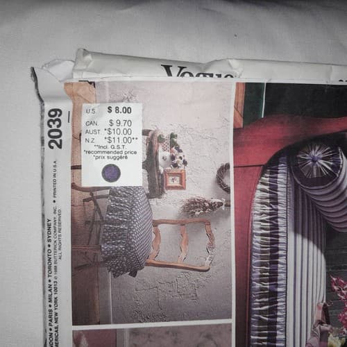 Vogue 2039 Pattern Living Home Decor Living Room Cutting Sewing Decorating Guide - Thumbnail 4