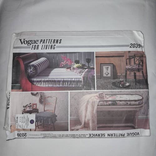 Vogue 2039 Pattern Living Home Decor Living Room Cutting Sewing Decorating Guide - Thumbnail 3