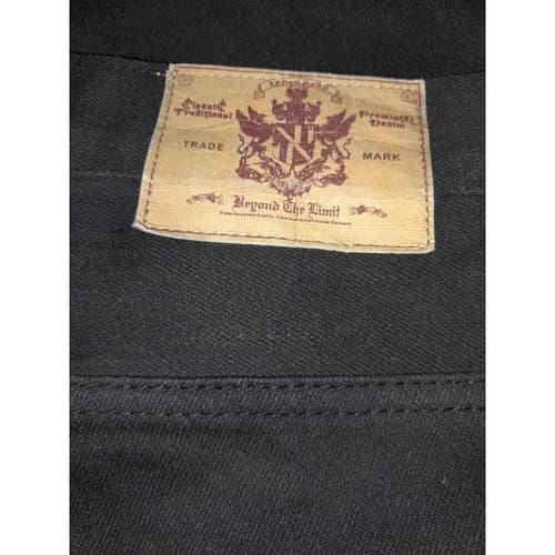 Beyond The Limit Jean Shorts Mens Size 48 Black Denim (51"x14.25") - Thumbnail 5