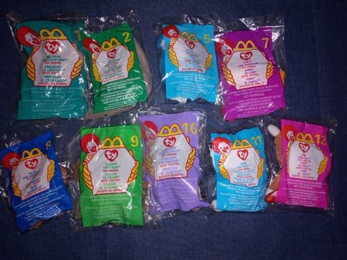 TY BEANIE BABY 1999 & 1998 McDONALD'S HAPPY MEAL SEALED 9 Vintage TOY Bears - Image 1