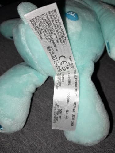 CARE BEARS Wish Bear Plush 10in Rainbow Belly Blue Stuffed Animal Toy - Thumbnail 8
