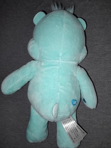 CARE BEARS Wish Bear Plush 10in Rainbow Belly Blue Stuffed Animal Toy - Thumbnail 6