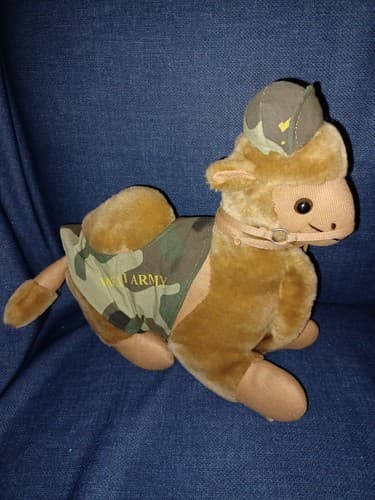 Stuffed Plush Camel Israeli Army with Cap Military Memorabilia 12" Tall - Thumbnail 5