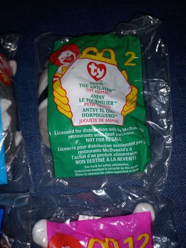 Set 4 Vintage TOY ANIMAL TY BEANIE BABY 1999/1998 McDONALD'S HAPPY MEAL SEALED - Thumbnail 3
