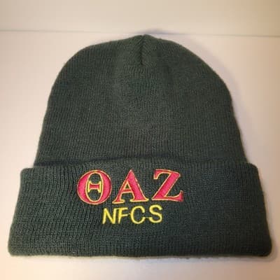 Outdoor Cap AZ NFCS Greek Letters Beanie Green Knit Hat Unisex retro collegiate - Image 1