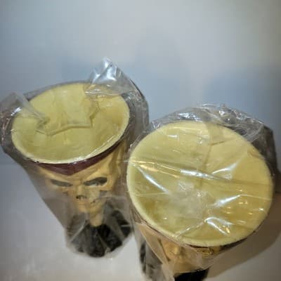 Fun World Skull Goblet Cups Halloween Decor Set of 2 New Sealed Vintage Style - Thumbnail 4