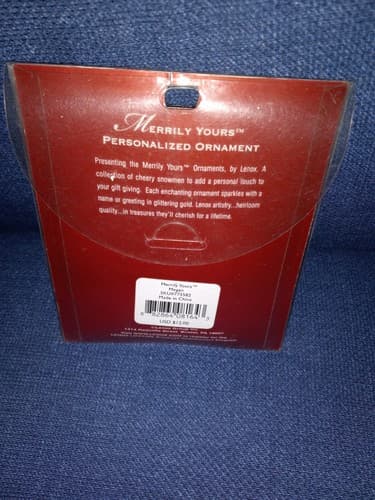 Vtg Lenox Christmas Ornament 3" Ivory Snowman Merrily Yours Collection "MEGAN" - Thumbnail 2