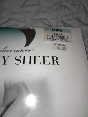Worthington Sheer Caress Control Top Silky Sheer Pantihose Taupe 41- Long - Thumbnail 2