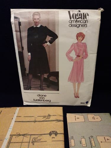 Vogue 2632 Designer Diane von Furstenberg Dress pattern Uncut size 10 - Thumbnail 2
