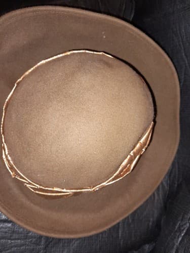 Vintage MR John Moderne Hat Brown Copper Gold Beaded New York Paris - Thumbnail 5