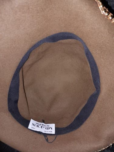 Vintage MR John Moderne Hat Brown Copper Gold Beaded New York Paris - Thumbnail 7