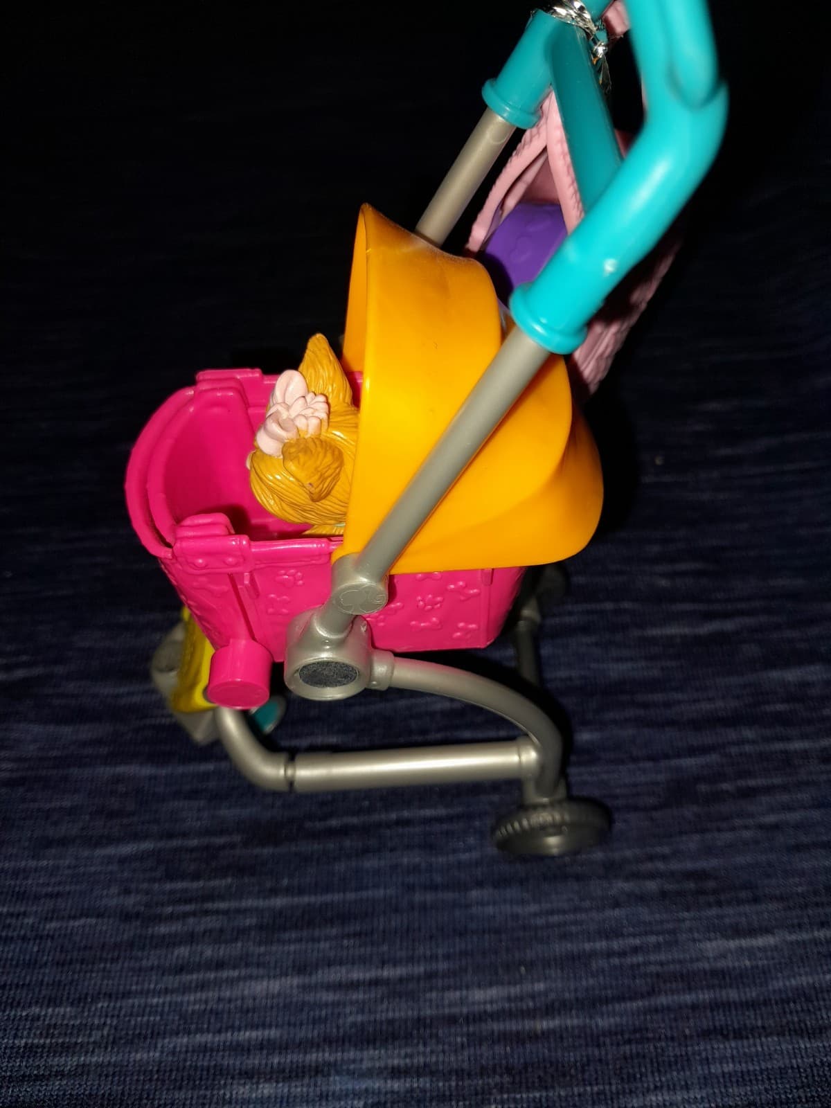 Pup Stroller 1 Dog 2 Bowls 1 Tote 2019 Mattel Barbie Stroll N Play Toy 7" - Thumbnail 4