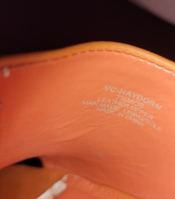 Vince Camuto VC-Haydon Orange Leather Platform Mule Sandals Heels 7.5 Retro - Thumbnail 11
