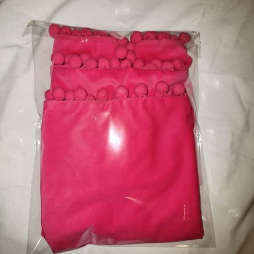 Topfinel Pink Pom Pom Velvet Pillow Covers Set of 2 – 16"x16" Modern - Thumbnail 8