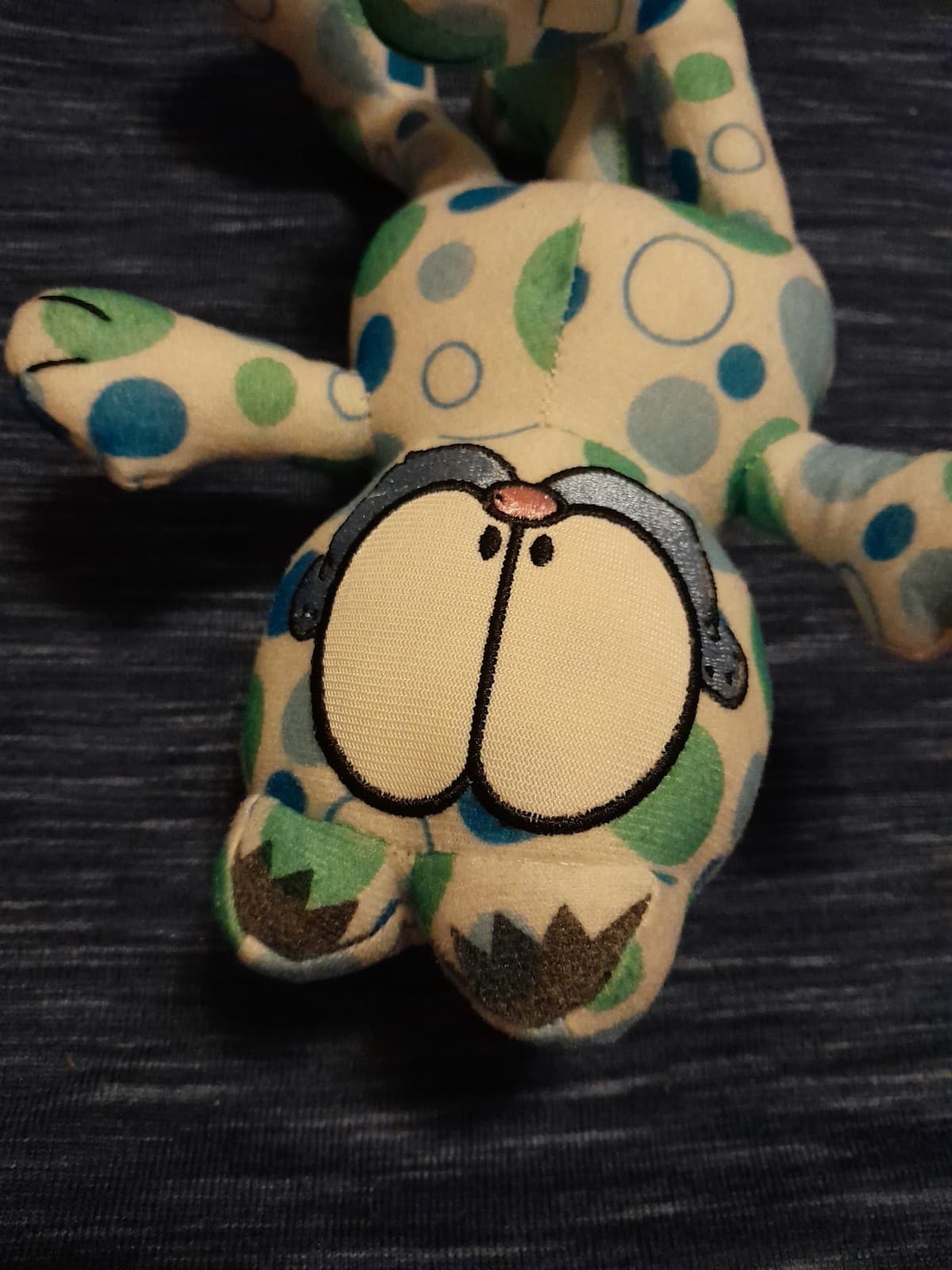 Garfield Cat 8" Polka Dot Plush Blue Green Toy Factory Stuffed Animal - Thumbnail 7