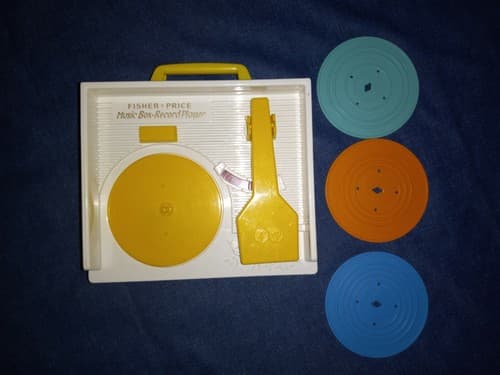 Fisher Price Record Player With 3 Records Vintage Music Box Works - Image 1
