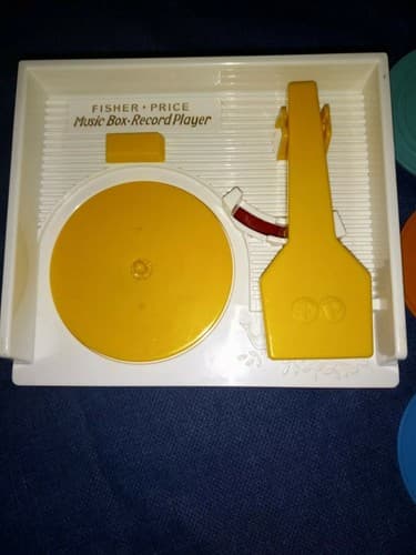 Fisher Price Record Player With 3 Records Vintage Music Box Works - Thumbnail 2