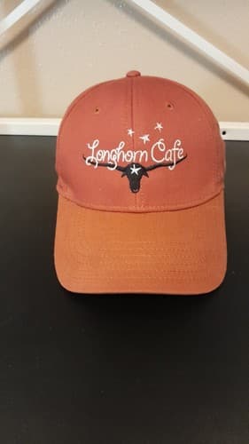 Longhorn Cafe Austin TX Cap Hat Adjustable Orange Cotton Home Of The Juicy - Image 1