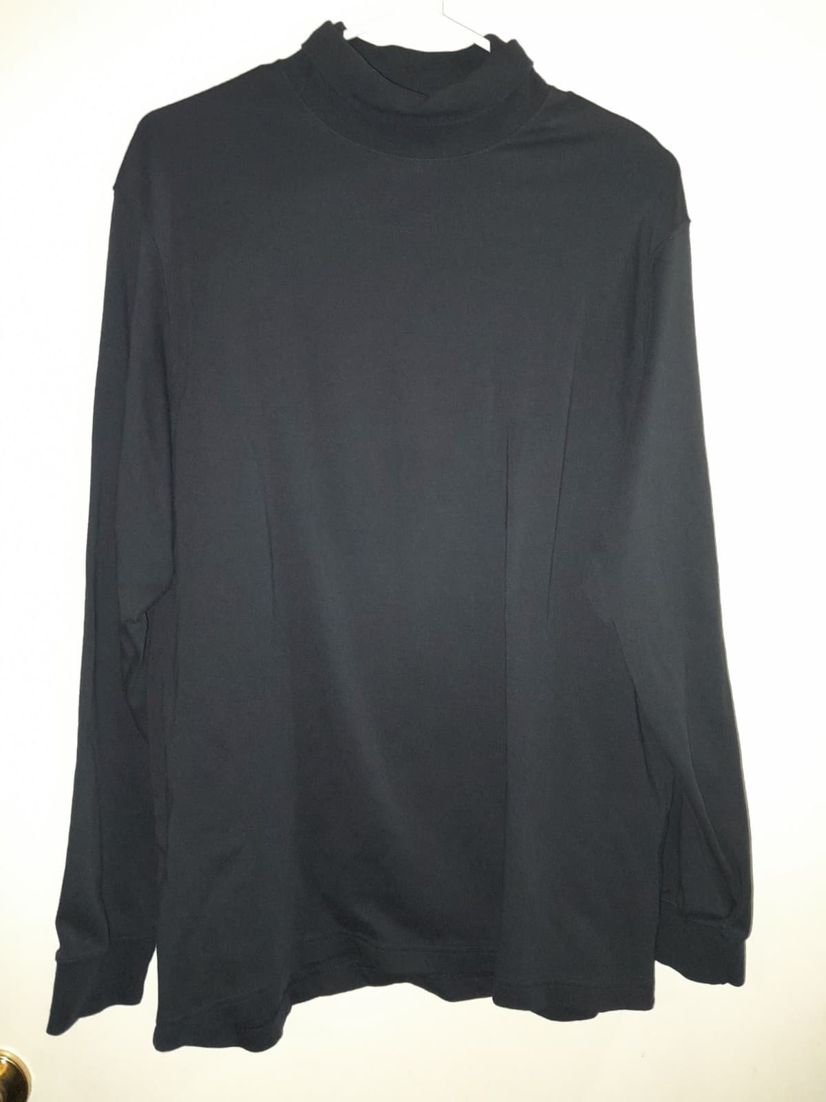 Roundtree & Yorke Silky Finish Collection Mens Long Sleeve Turtleneck Black Lrg - Image 1