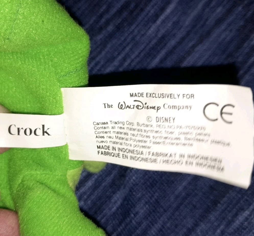 The Walt Disney Store Peter Pan Crock 8" Mini Bean Bag Plush Tick Tock - Thumbnail 7