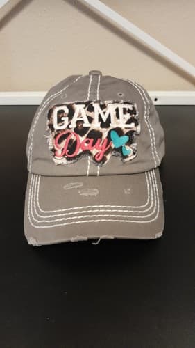 Distressed Hat “Game Day” Vintage KBethos Baseball Cap - Image 1