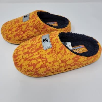 Naruto Shippuden Leaf Village Emblem Headband Style Youth Slippers Orange Sz 13 - Thumbnail 3