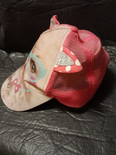 Cat With Glasses Hat Best Selfie Ever Kids Cap pink girls sparkle kitty Bling - Thumbnail 2