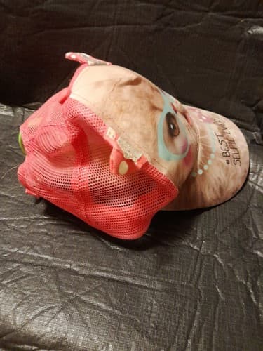 Cat With Glasses Hat Best Selfie Ever Kids Cap pink girls sparkle kitty Bling - Thumbnail 3