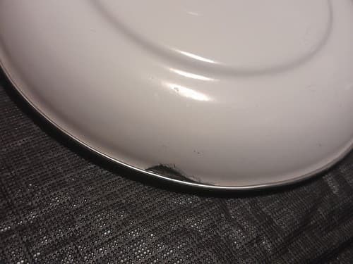 Campbell's Beefsteak Tomato Soup Pot & Lid Porcelain Enamel on Steel Gibson 1991 - Thumbnail 8