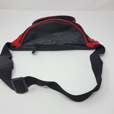 GUARD Waist Fanny Pack Red Adjustable 30"-41" Belt Bag with Whistle - Thumbnail 7