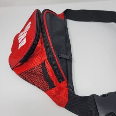 GUARD Waist Fanny Pack Red Adjustable 30"-41" Belt Bag with Whistle - Thumbnail 4