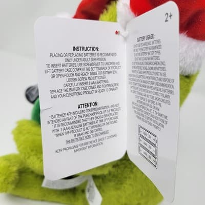 Dr. Seuss The Grinch ANIMATED Plush Fan Merry Grinchmas Propeller Lights NWT - Thumbnail 13