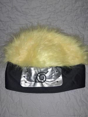 Naruto Hidden Leaf Adult Costume Headband With Hair - Thumbnail 2