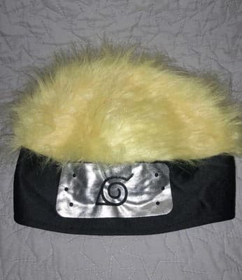 Naruto Hidden Leaf Adult Costume Headband With Hair - Image 1