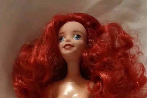 Ariel Little Mermaid Barbie Doll Disney Mattel 2012 Long Red Hair Blue Eyes - Thumbnail 3