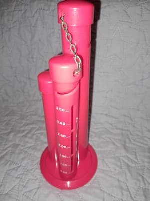 Vintage 3 Tower Coin Sorter Triple Tube Bank Lock & Keys A Tower of Savings - Thumbnail 6