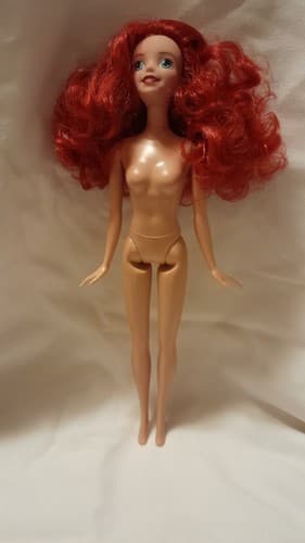 Ariel Little Mermaid Barbie Doll Disney Mattel 2012 Long Red Hair Blue Eyes - Thumbnail 2