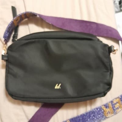 LIKE DREAMS Bling embellished Strap Purple PIEPER Belt Bag Fanny Pack Black ld - Image 1