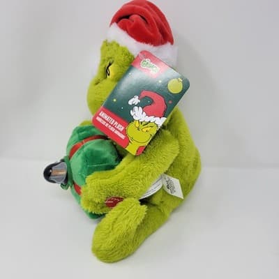 Dr. Seuss The Grinch ANIMATED Plush Fan Merry Grinchmas Propeller Lights NWT - Thumbnail 3