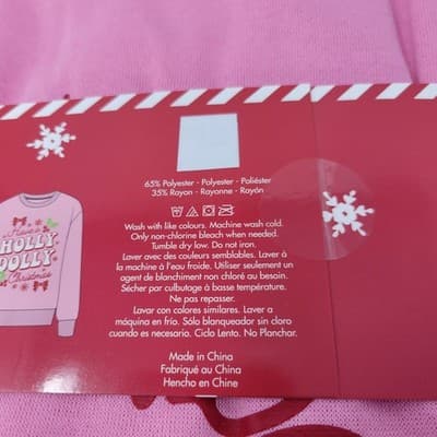Dolly Parton Pink Christmas Sweatshirt | Have a Holly Dolly | Size Large NWT - Thumbnail 7