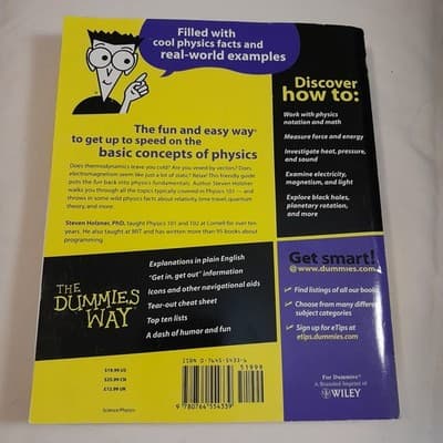 Physics Workbook For Dummies Paperback By Holzner, Steven Very Good - Thumbnail 2