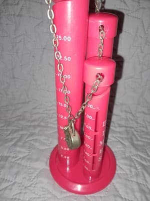 Vintage 3 Tower Coin Sorter Triple Tube Bank Lock & Keys A Tower of Savings - Thumbnail 3