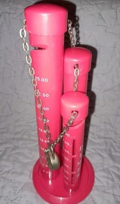 Vintage 3 Tower Coin Sorter Triple Tube Bank Lock & Keys A Tower of Savings - Image 1