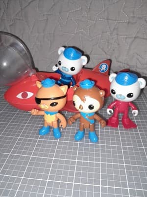 Fisher-Price Octonauts Gup-B Orange Shark Playset & 4 Mattel 2010 Figures See Pi - Thumbnail 2