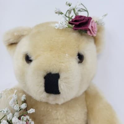 Ring Bearer Teddy Bear 2001 Pacific Craft Jointed Wedding | 12” Plush Vintage - Thumbnail 5