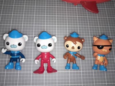 Fisher-Price Octonauts Gup-B Orange Shark Playset & 4 Mattel 2010 Figures See Pi - Thumbnail 3