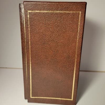 Vintage Faux Leather VHS Tape Storage Cases Set – “Video Library” Book Style - Thumbnail 4