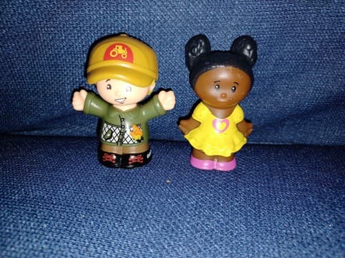 2X Fisher Price Little People FARMER MAN And Musical Tessa Girl Yellow Dress Lot - Thumbnail 2